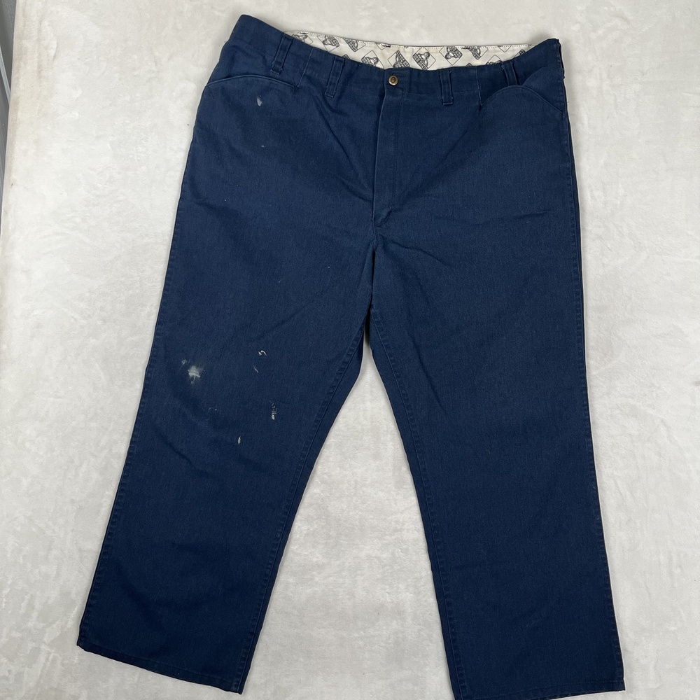 Vintage Ben Davis Pants Mens 42x29 Blue Relaxed Fit Chino Workwear